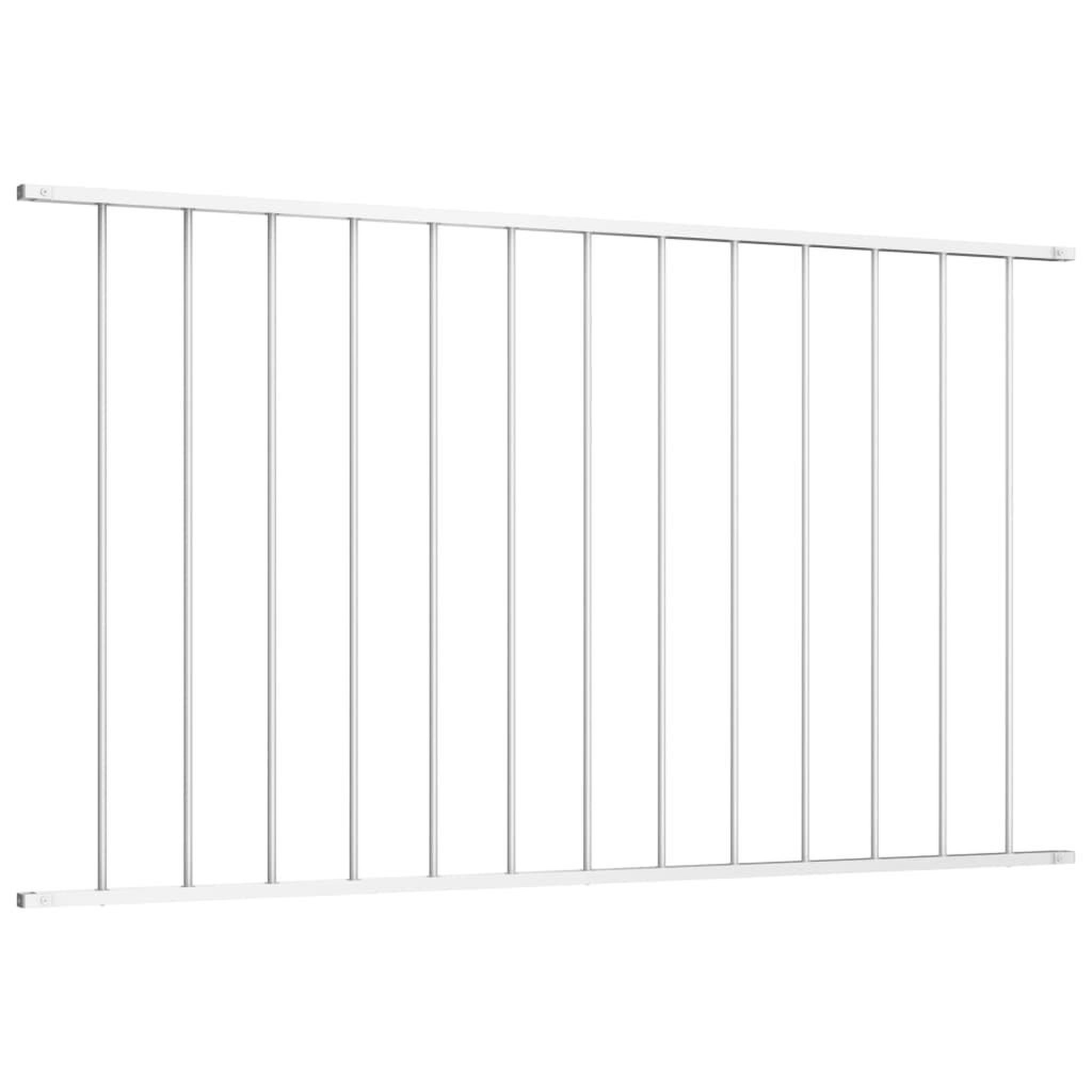 Voir la diapositive 2 : VIDAXL Panneau de cloture Acier enduit de poudre 1,7x0,75 m Blanc