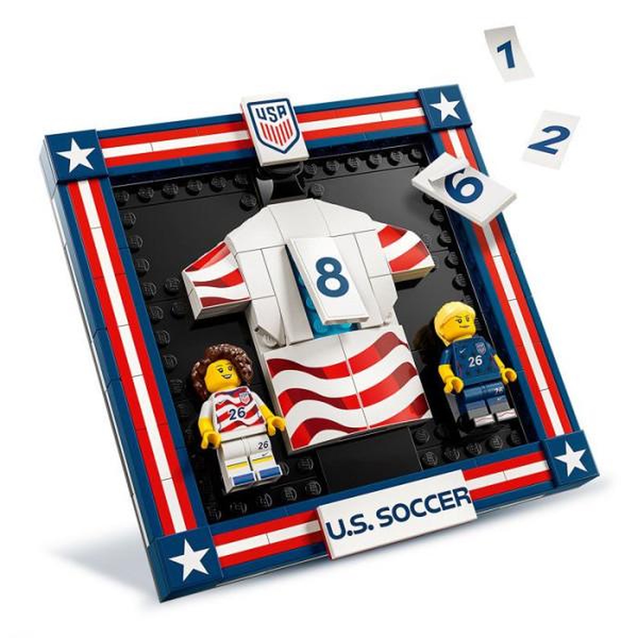 Voir la diapositive 3 : LEGO LEGO Editions 43033 Maillot 2026 de l'Équipe Nationale Américaine de Foot - Jouet 10 ans