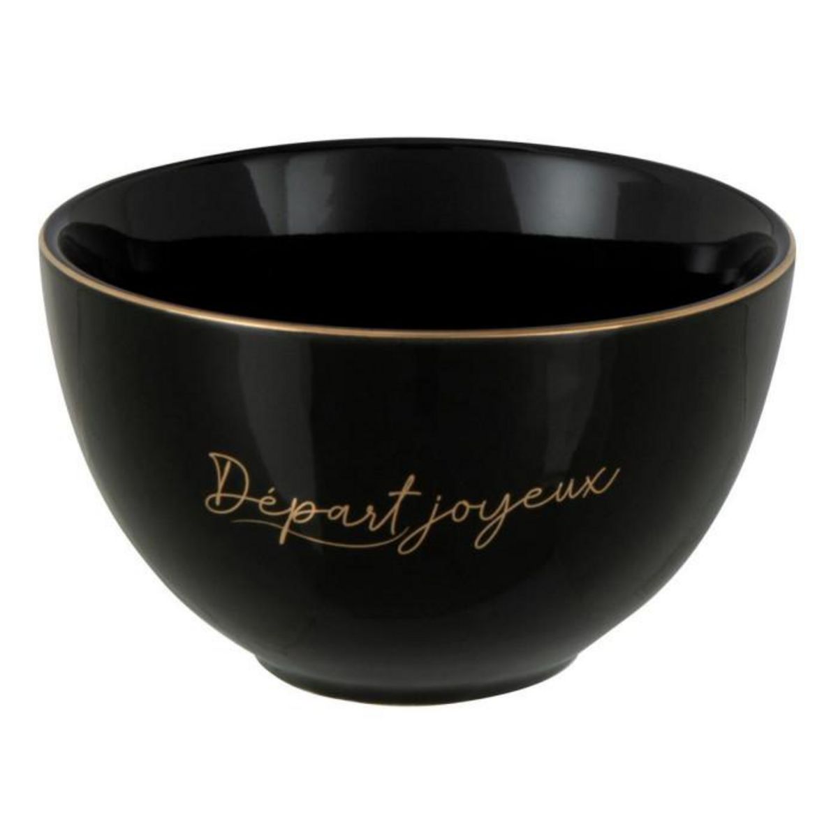 Paris Prix Lot de 4 Bols en Porcelaine  Ilene  10cm Noir