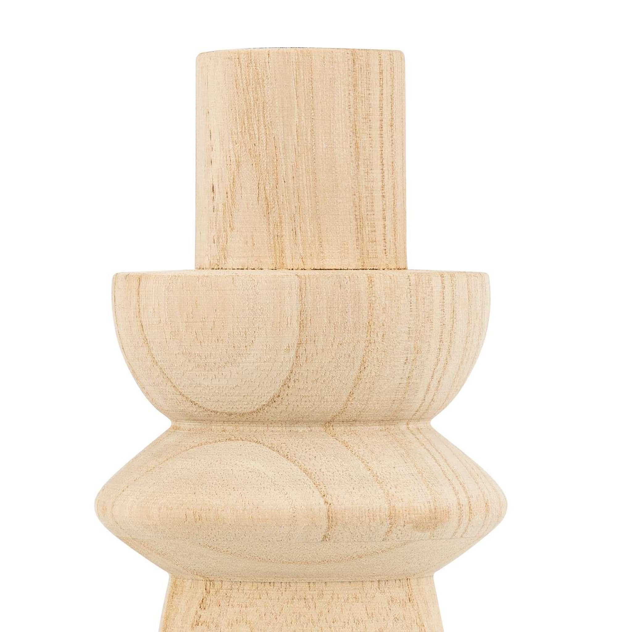 Voir la diapositive 6 : ATMOSPHERA Duo de bougeoirs en bois - beige