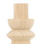 Voir la diapositive 6 : ATMOSPHERA Duo de bougeoirs en bois - Beige