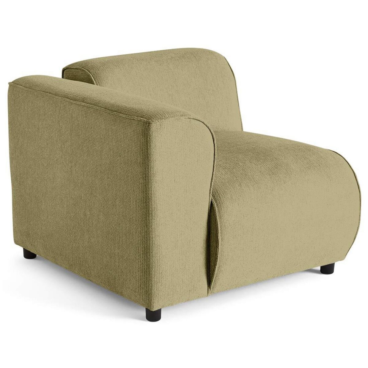 LISA DESIGN Suaro - module d'assise d'angle gauche en tissu texturé