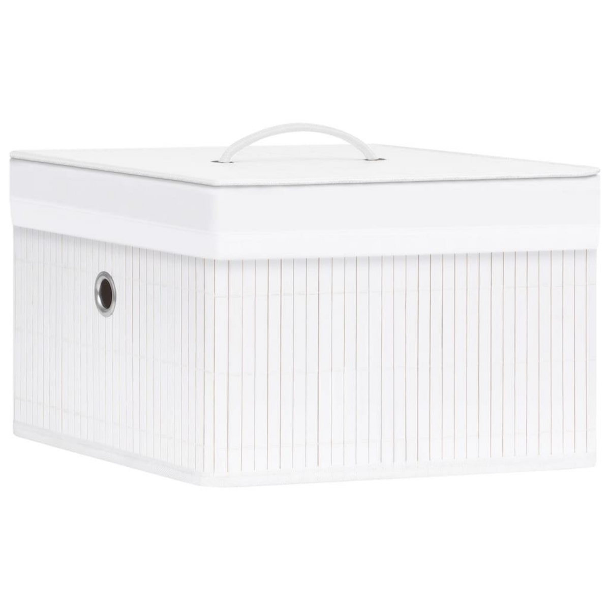 VIDAXL Boîtes de rangement en bambou 4 pcs Blanc