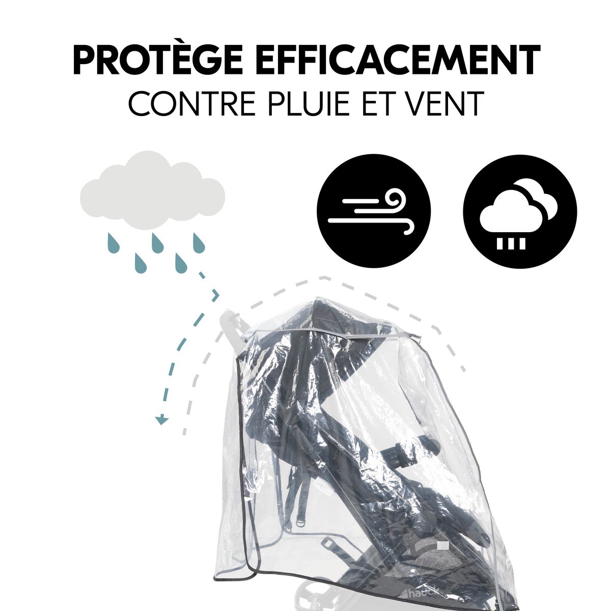 HAUCK Habillage pluie pour poussette Pushchair Raincover Duo