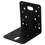 SUKI Connecteur angle acier zingue noire Magnodur 105x105x90, SUKI