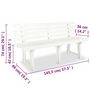 Voir la diapositive 6 : VIDAXL Banc de jardin 145,5 cm Plastique Blanc