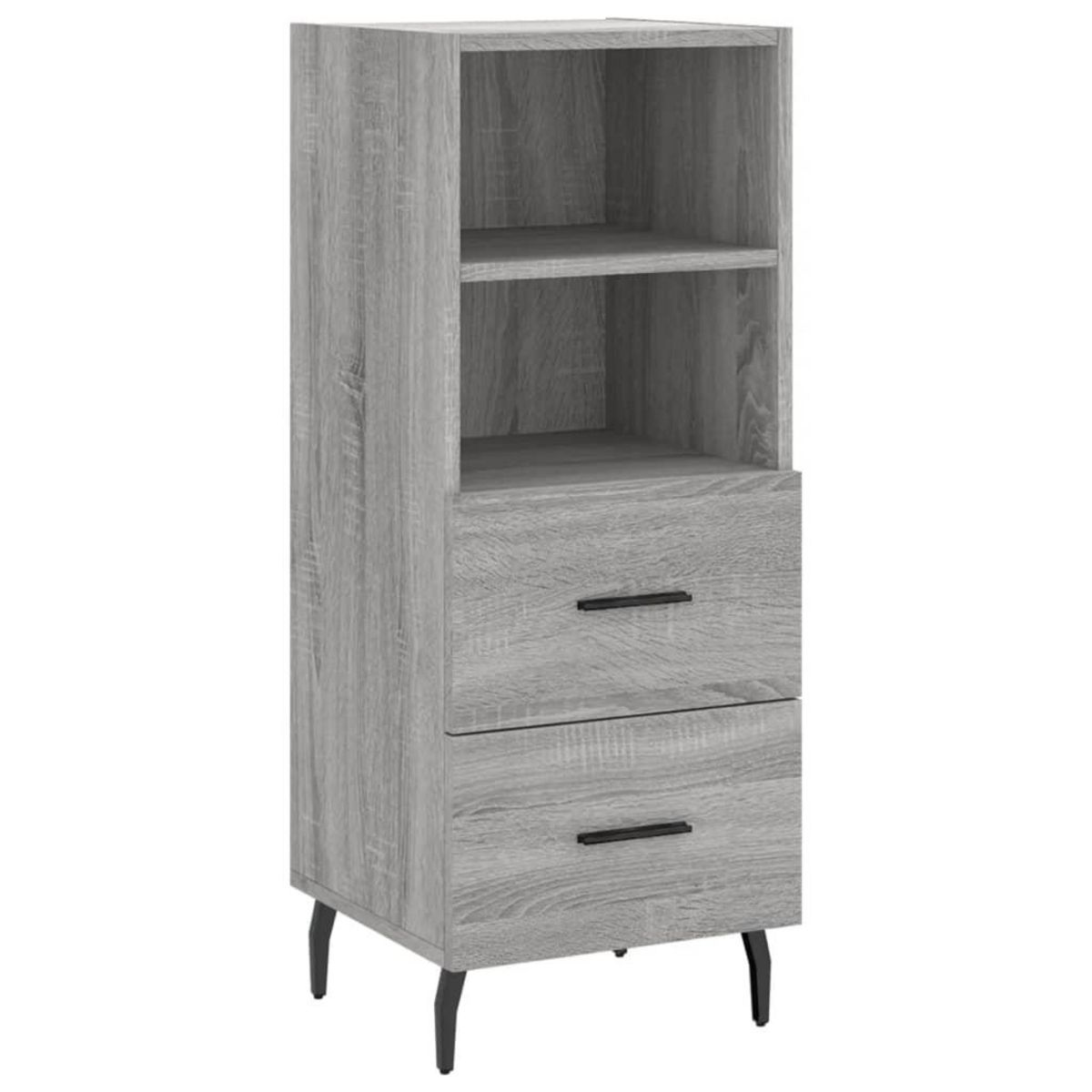 VIDAXL Buffet haut Sonoma gris 34,5x34x180 cm Bois d'ingenierie