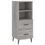 Voir la diapositive 5 : VIDAXL Buffet haut Sonoma gris 34,5x34x180 cm Bois d'ingenierie