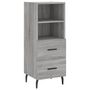 Voir la diapositive 5 : VIDAXL Buffet haut Sonoma gris 34,5x34x180 cm Bois d'ingenierie