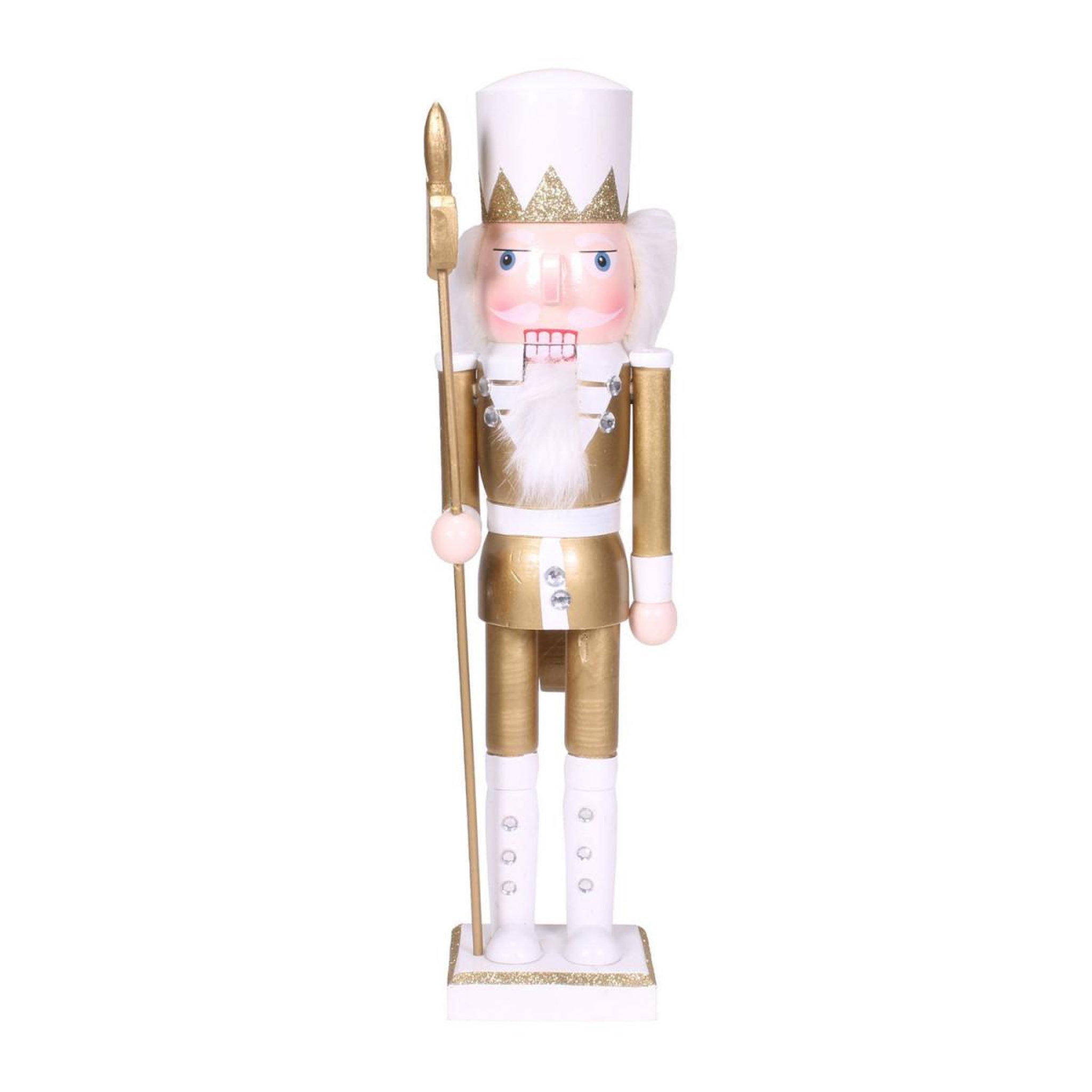 Voir la diapositive 3 : The Home Deco Factory Lot de 2 casse-noisettes  noël  blanc & doré