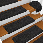 VIDAXL Tapis de marches d'escalier 5 pcs Noir 65x21x4 cm Aiguillete
