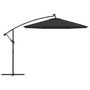 Voir la diapositive 5 : VIDAXL Tissu de remplacement pour parasol deporte Noir 350 cm