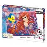 Nathan Puzzle 60 p - jolie petite sirène / disney ariel