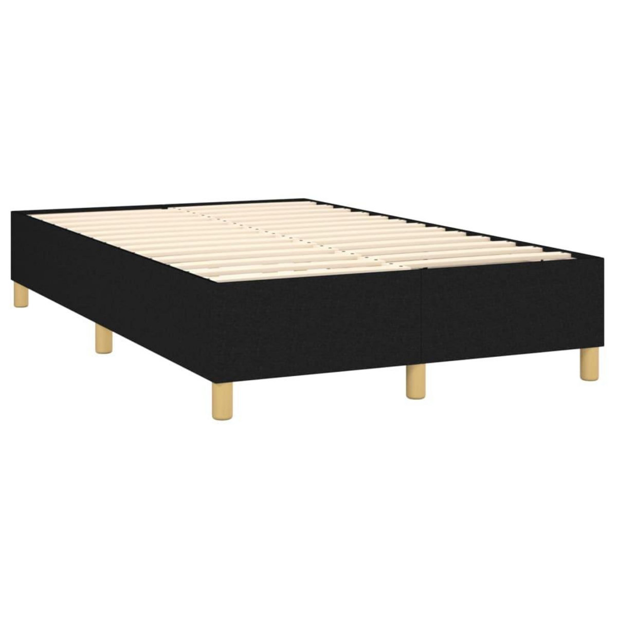 VIDAXL Cadre de lit sans matelas noir 120x200 cm tissu