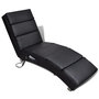 Voir la diapositive 1 : VIDAXL Chaise longue de massage Noir Similicuir