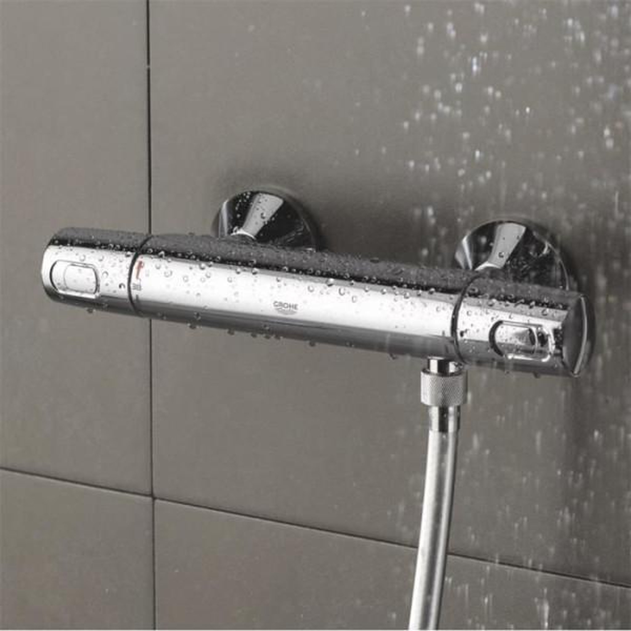 Voir la diapositive 5 : Grohe GROHE Mitigeur thermostatique Douche Precision Trend, montage mural, protection anti-brûlure, raccord fileté 1/2, chromé, 342