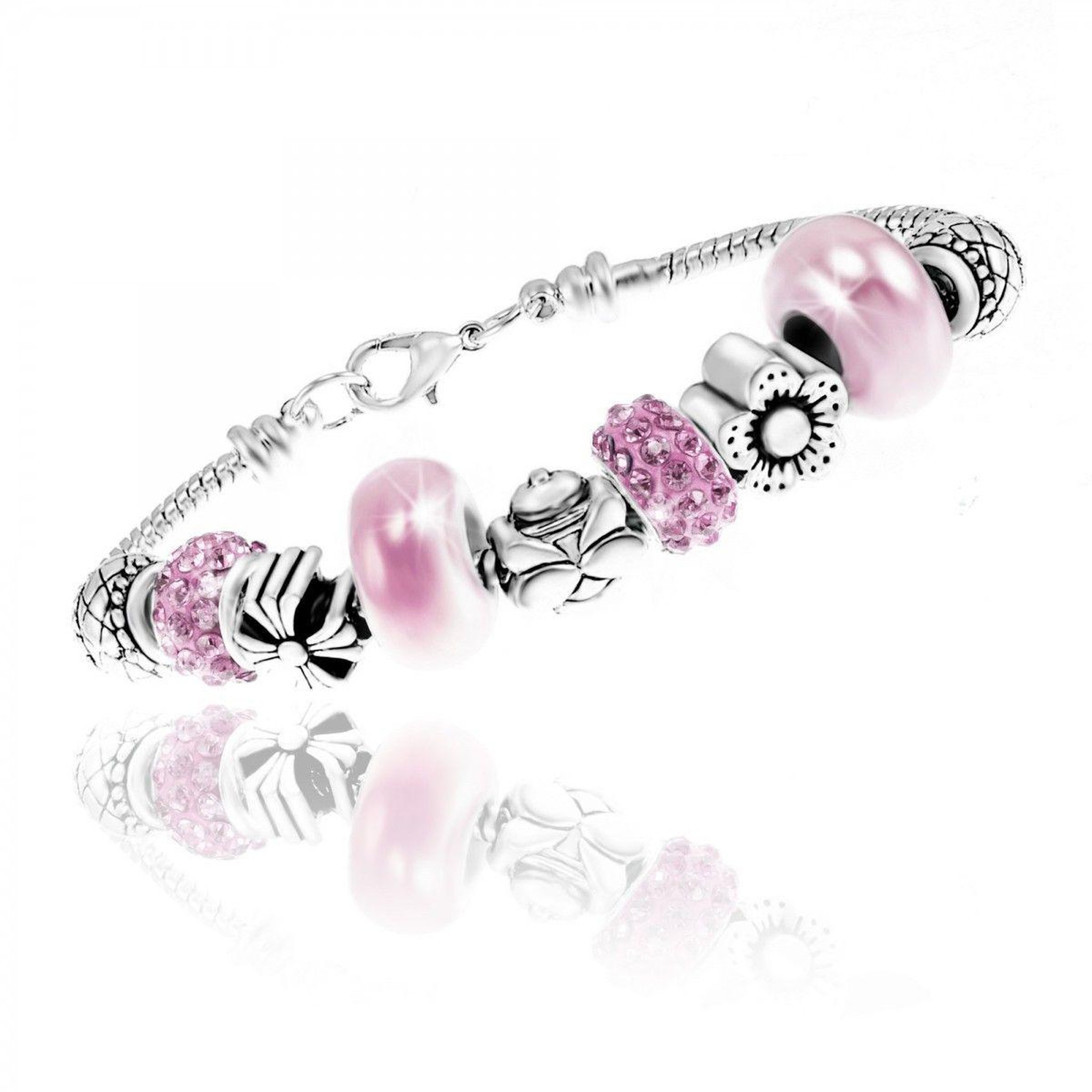 SC CRYSTAL Bracelet perles SC Crystal orné de Cristaux scintillants