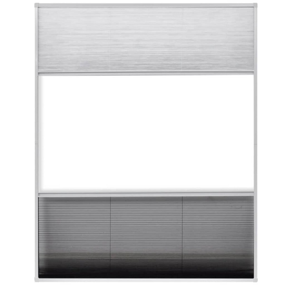 VIDAXL Moustiquaire plissee pour fenetre et store Aluminium 80 x 100cm