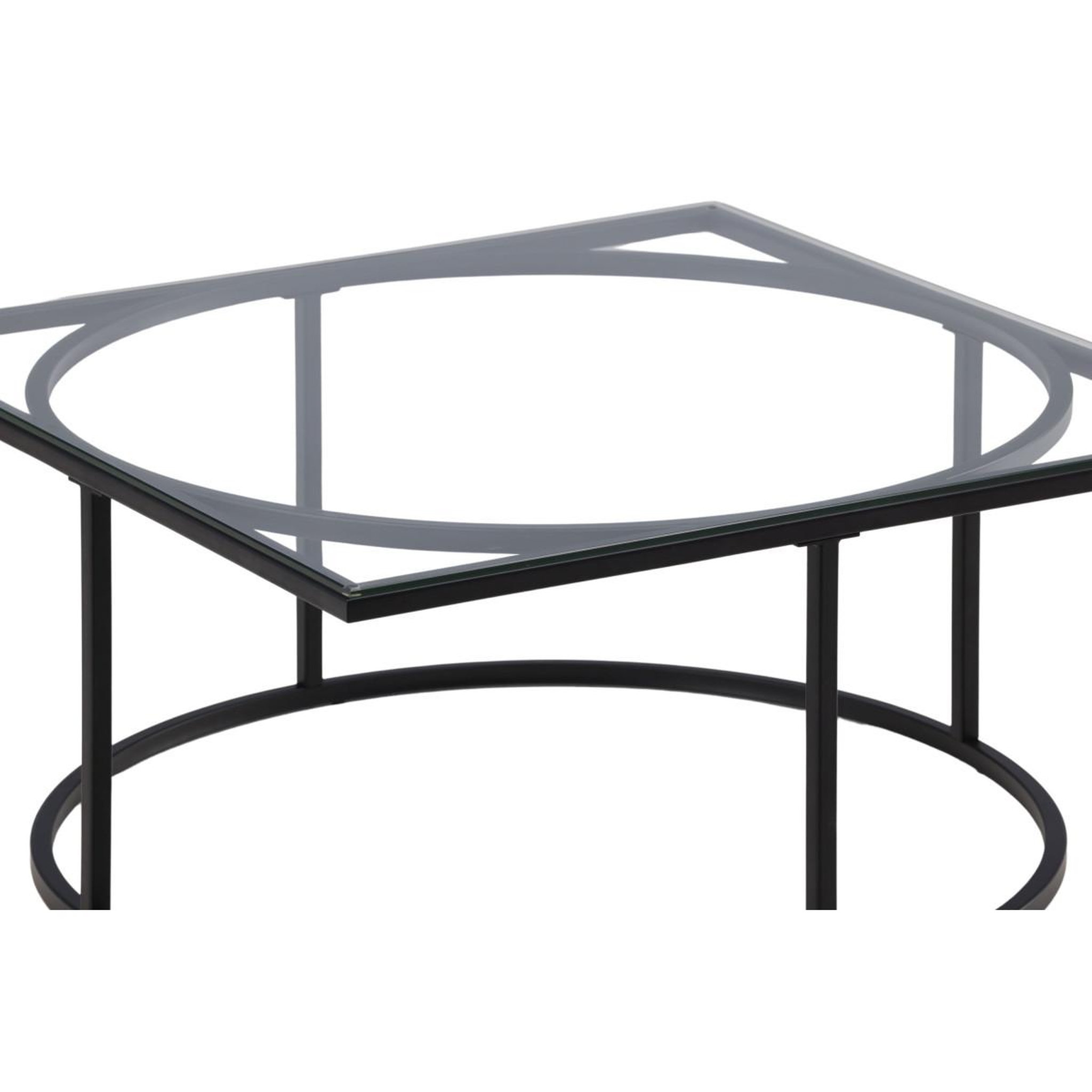 Voir la diapositive 4 : Paris Prix Table basse design en verre  skanor  90cm noir