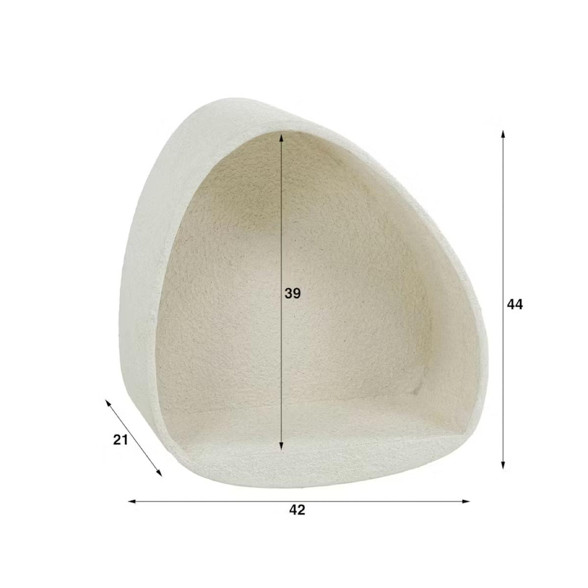Voir la diapositive 5 : JLC KREATION Étagère murale forme organique en marbre composite blanc lea