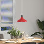 Voir la diapositive 4 : VIDAXL Lampe suspendue reglable hauteur E27 rouge brillant Ø31cm metal