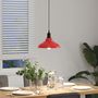 Voir la diapositive 4 : VIDAXL Lampe suspendue reglable hauteur E27 rouge brillant Ø31cm metal