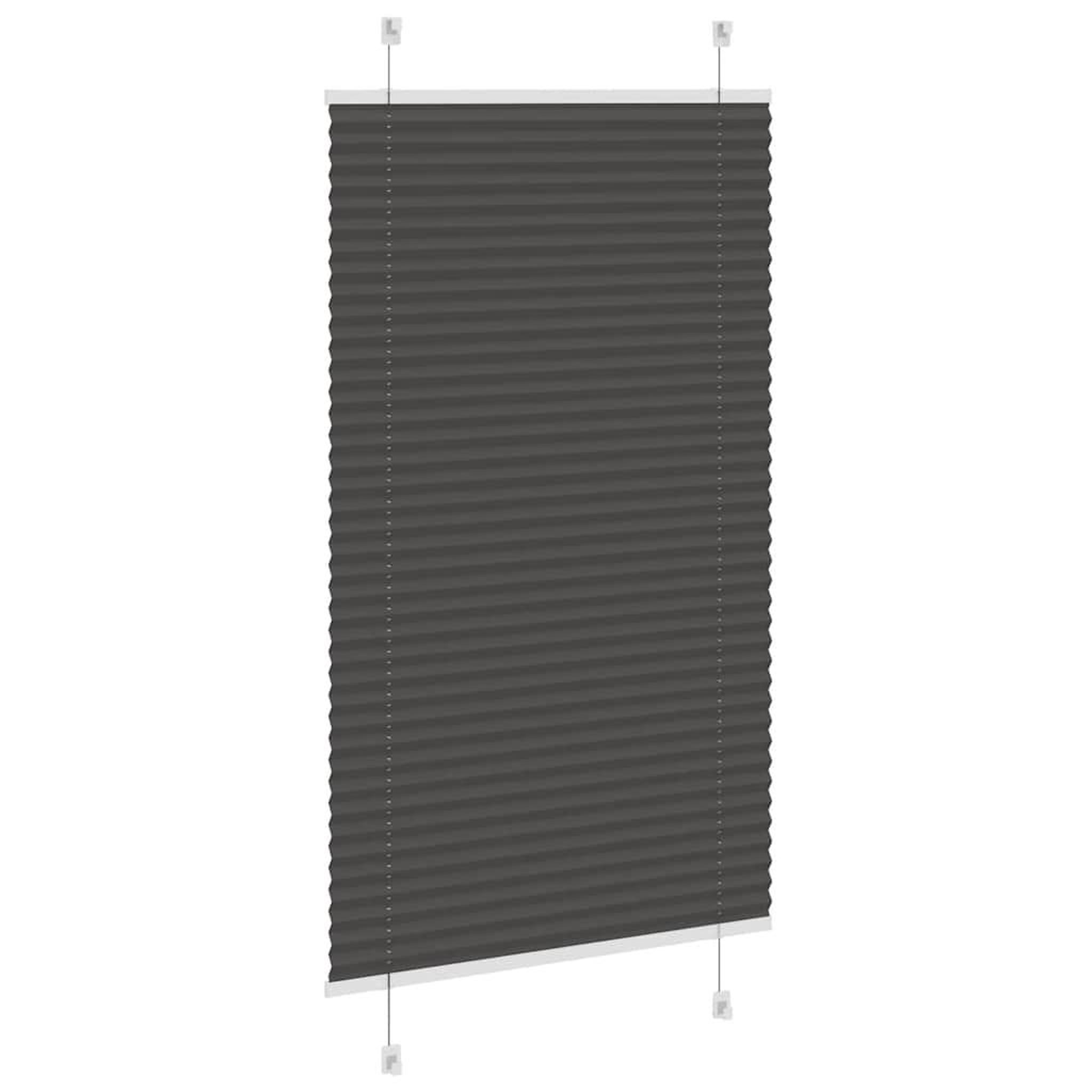 Voir la diapositive 4 : VIDAXL Store plisse noir 75x150 cm largeur du tissu 74,4 cm polyester