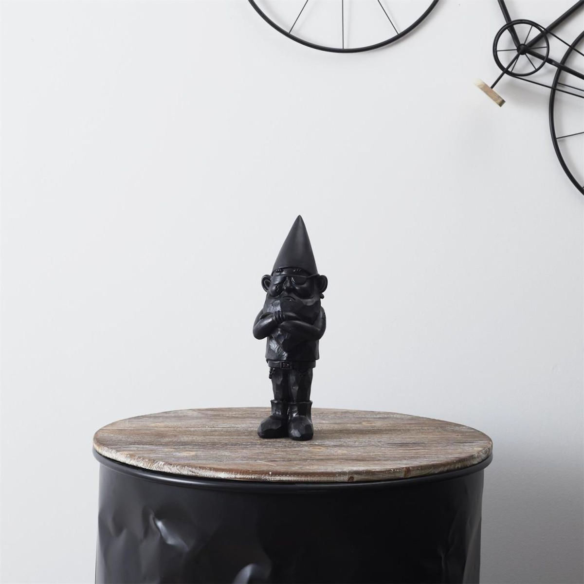 Paris Prix Statuette Design  Nain de Jardin Bad  33cm Noir