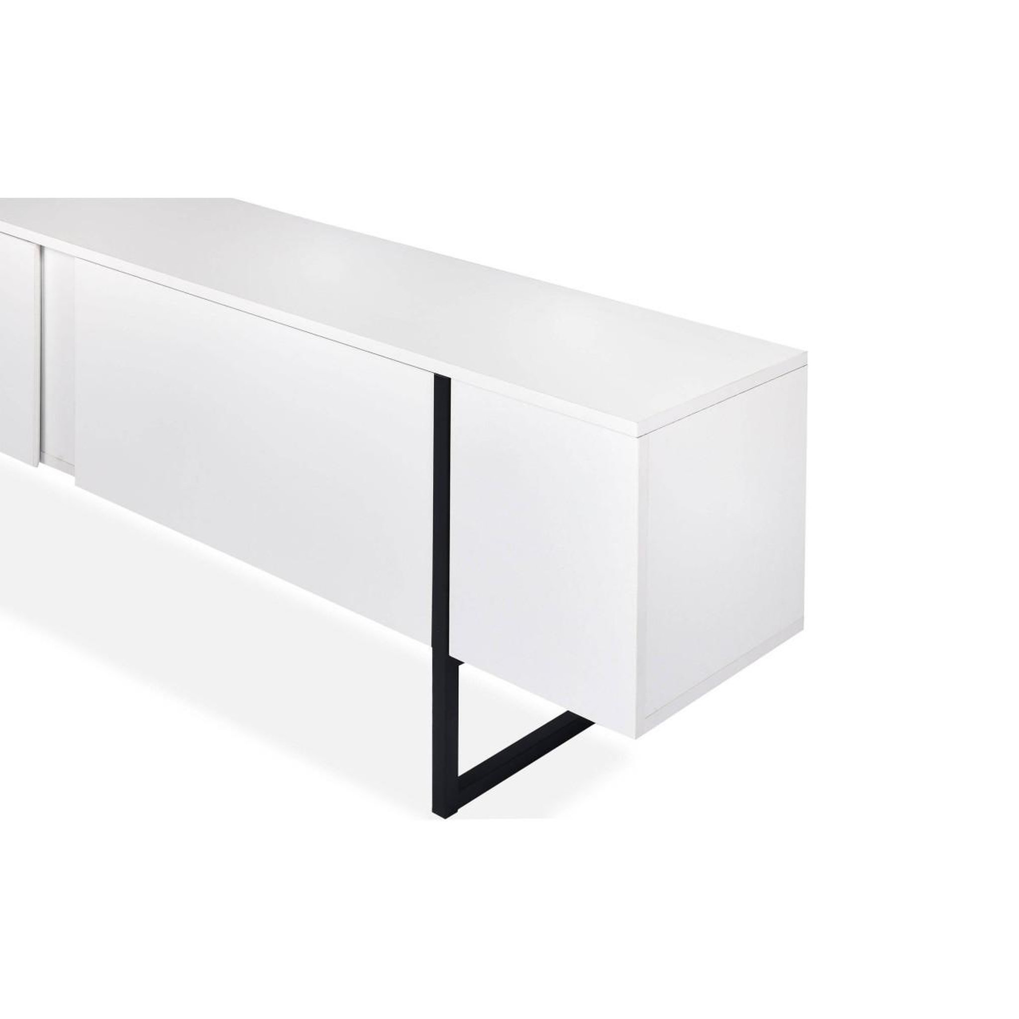 Voir la diapositive 6 : Paris Prix Meuble tv 2 portes  valentin  180cm blanc & noir