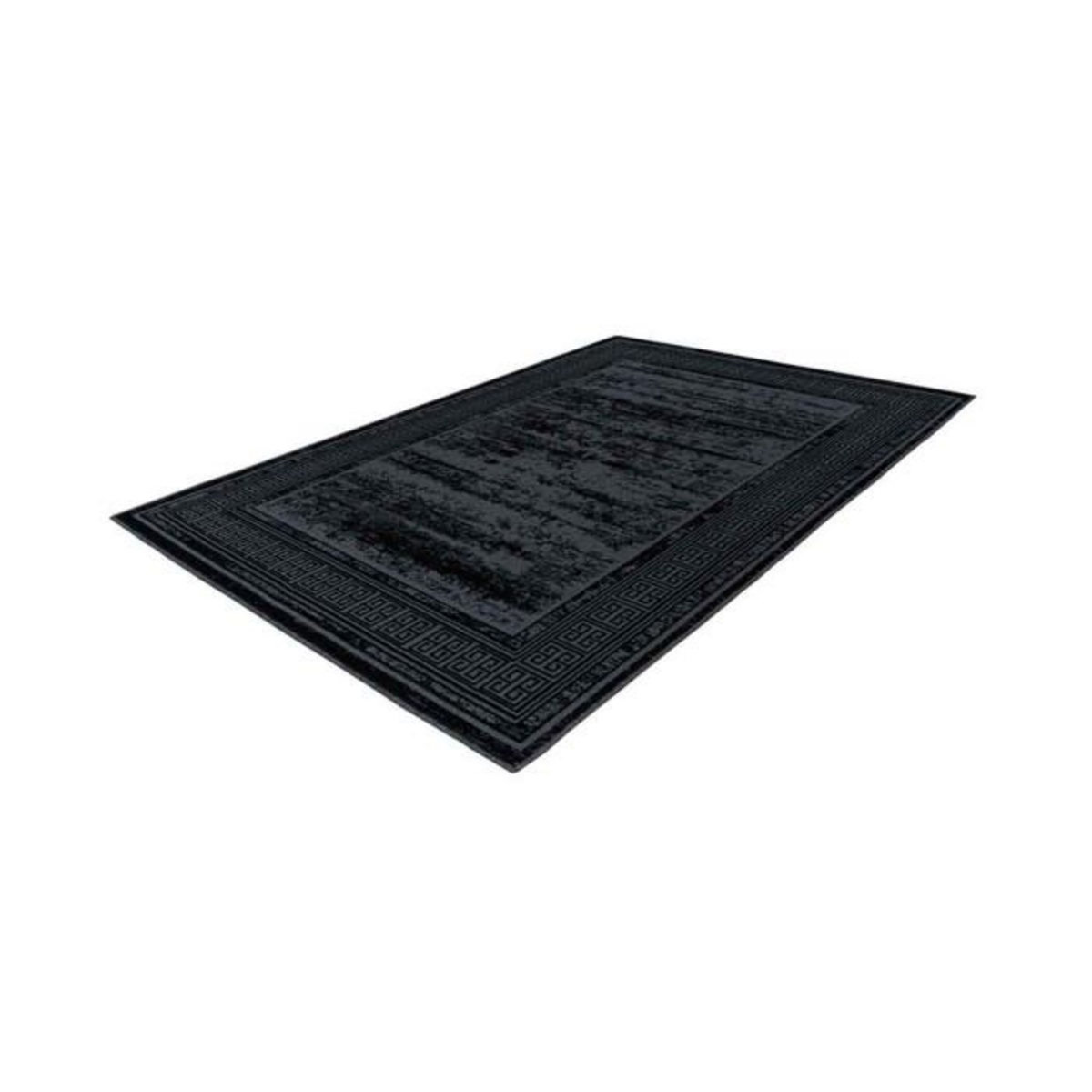 Paris Prix Tapis Tissé à Poils Plats Rétro  Kalevi  Noir