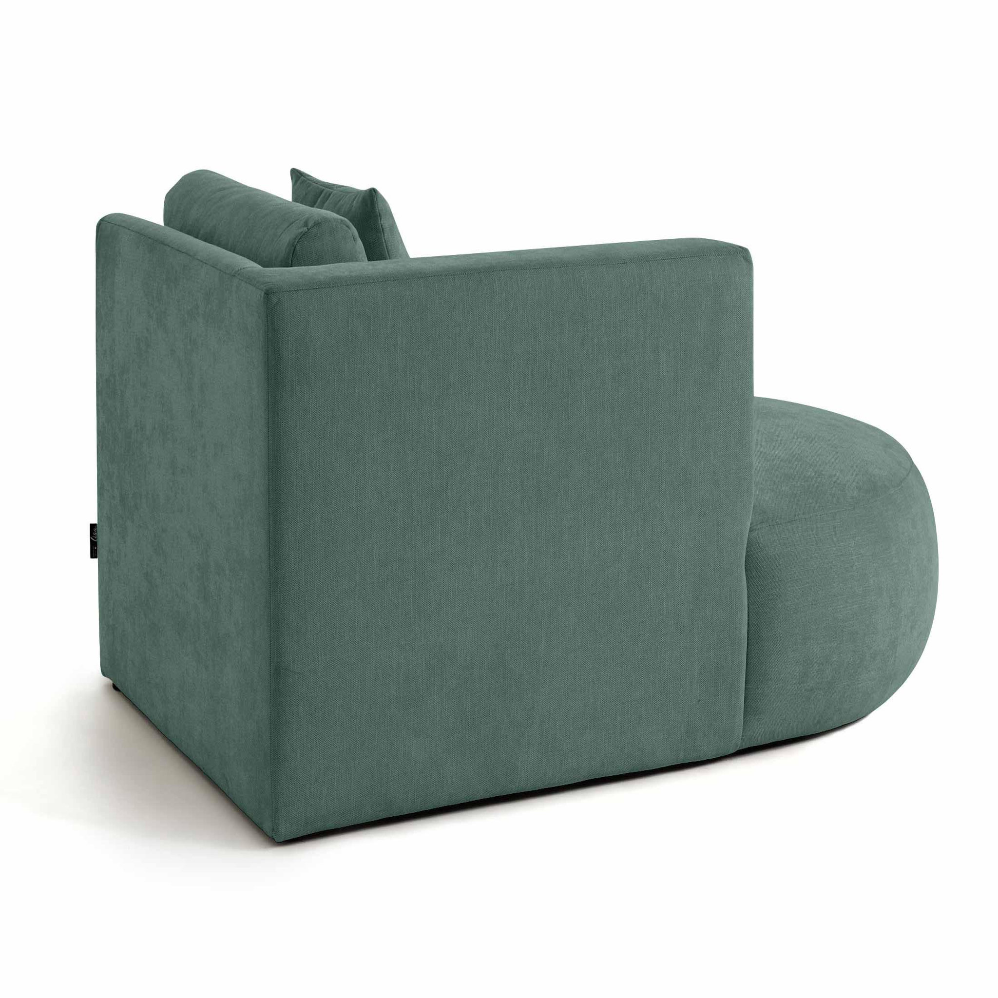 Voir la diapositive 4 : BEST MOBILIER Santorini - module d'assise méridienne gauche - en tissu texturé