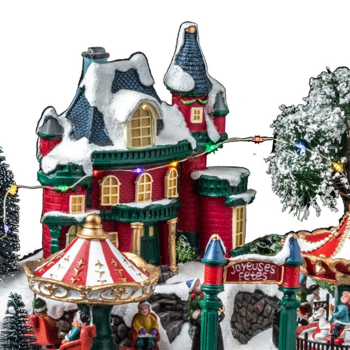 ATMOSPHERA Village de Noël Manège et forêt 18 LED