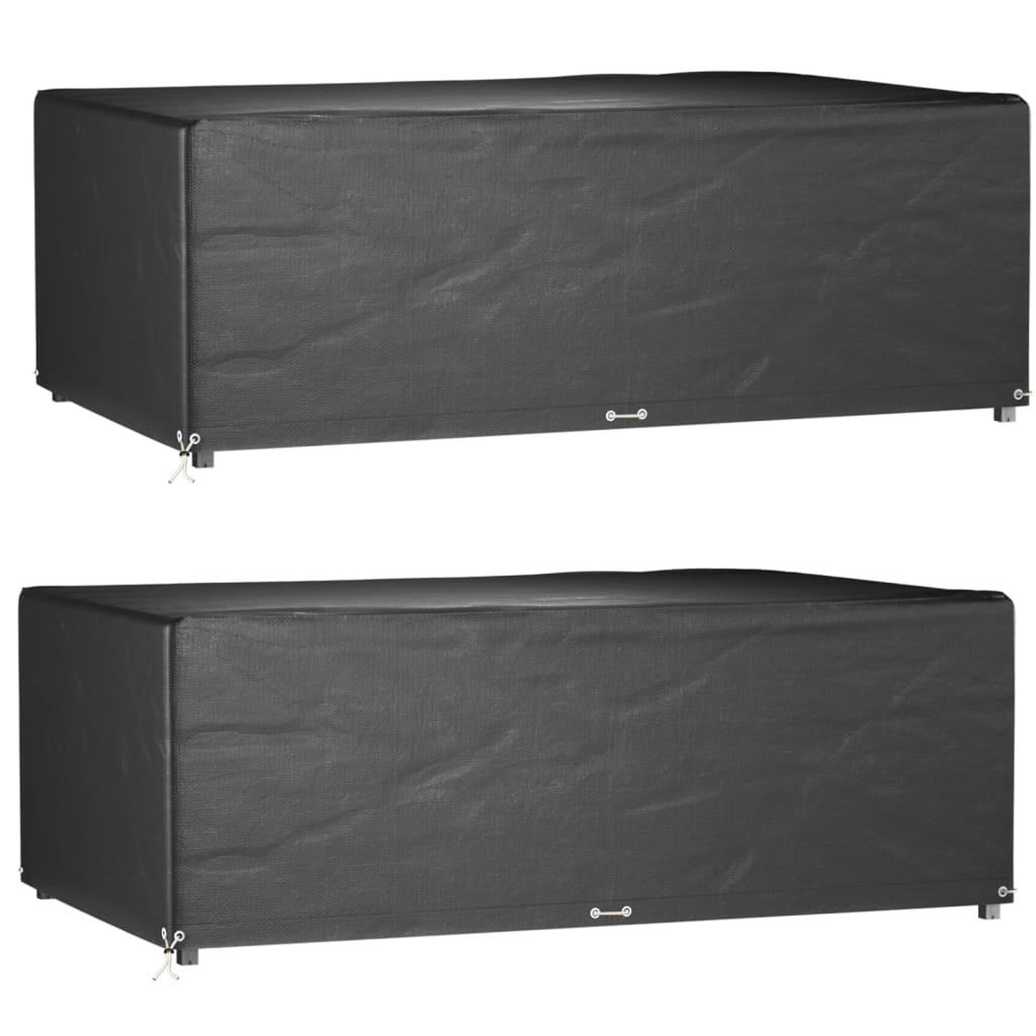 VIDAXL Housses de salon de jardin 2 pcs 12 œillets rectangulaire