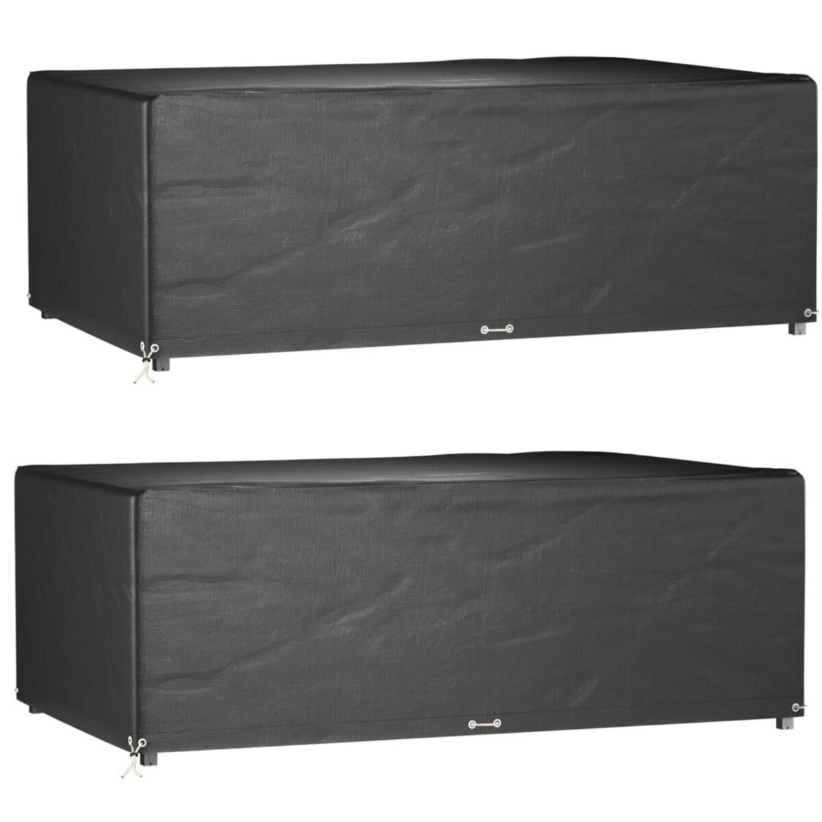 VIDAXL Housses de salon de jardin 2 pcs 12 œillets rectangulaire