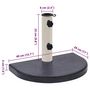 Voir la diapositive 6 : VIDAXL Socle de parasol Noir 40x28x4 cm Granite