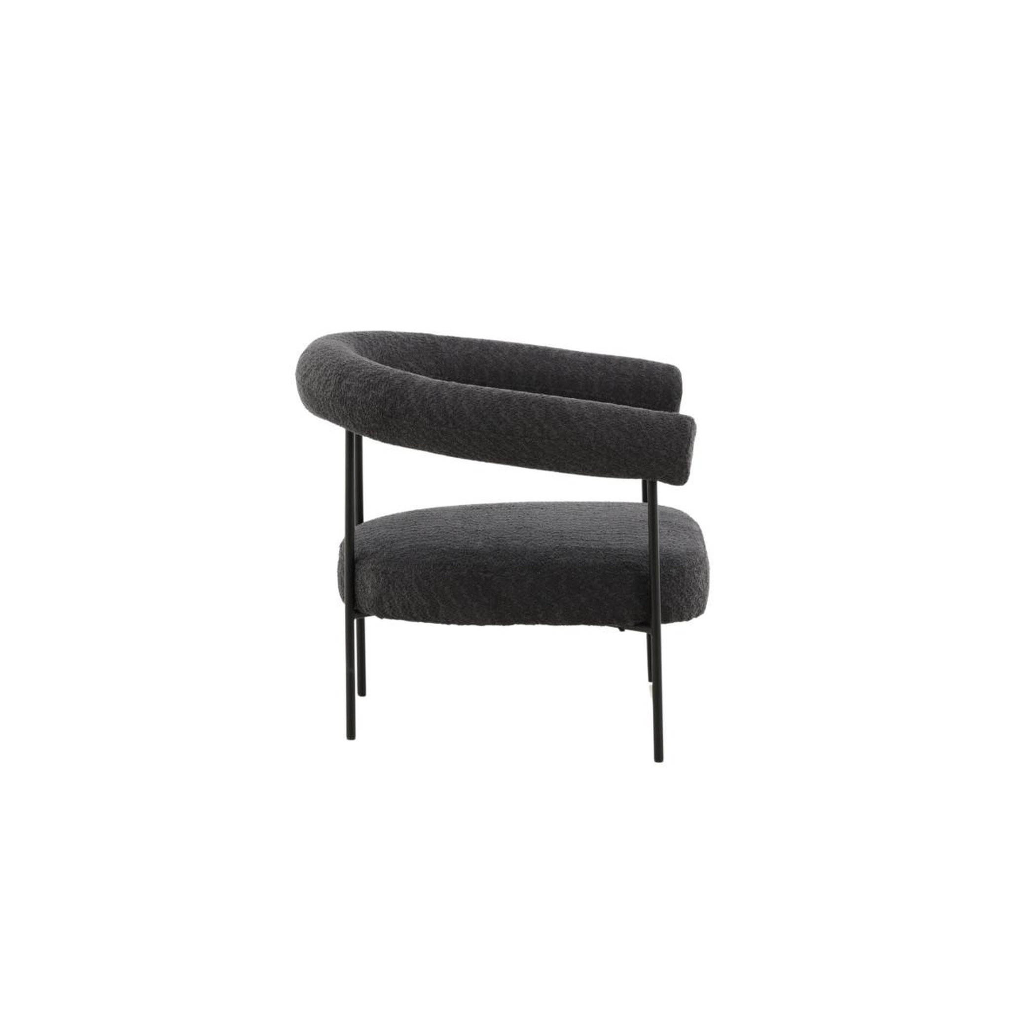 Voir la diapositive 5 : Paris Prix Fauteuil arrondi  hokasen x josefin  88cm gris foncé