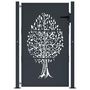 Voir la diapositive 3 : VIDAXL Portail de jardin anthracite 105x130cm acier conception d'arbre