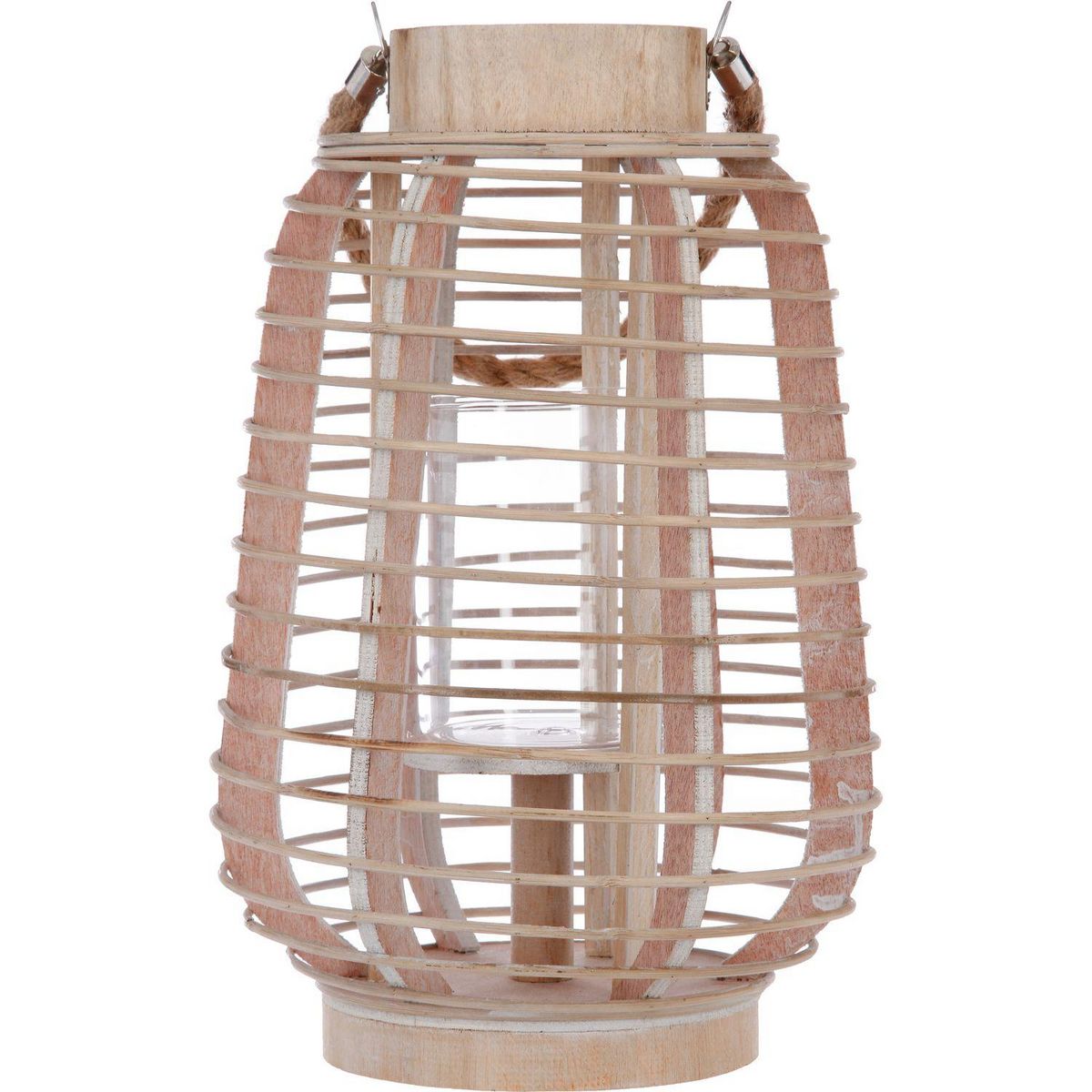 ATMOSPHERA Lanterne en rotin ethnique Azia - H. 33 cm - Beige