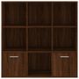 Voir la diapositive 3 : VIDAXL Armoire a livres Chene marron 98x30x98 cm