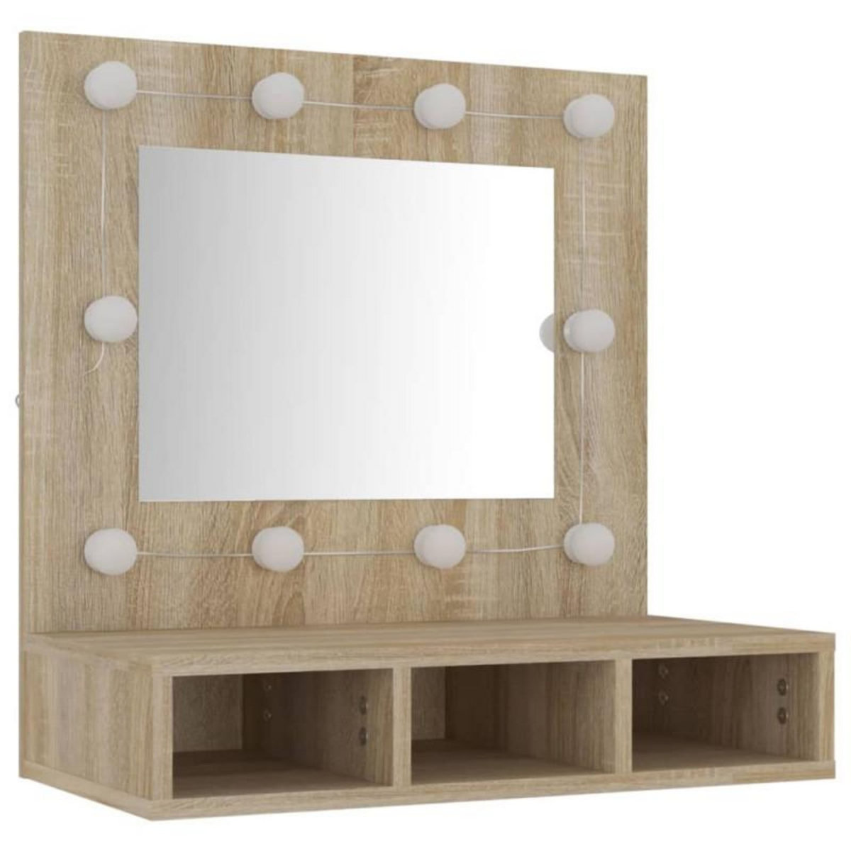 VIDAXL Armoire de miroir avec LED Chêne sonoma 60x31,5x62 cm