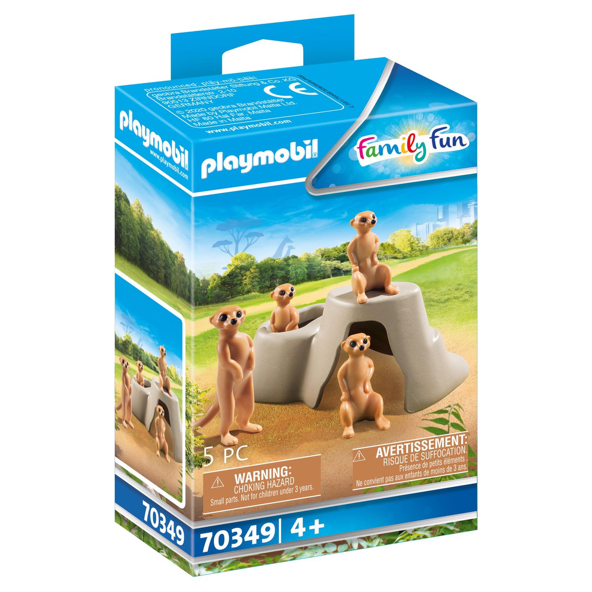 Voir la diapositive 1 : PLAYMOBIL 70349 - Family Fun - Suricates avec rocher
