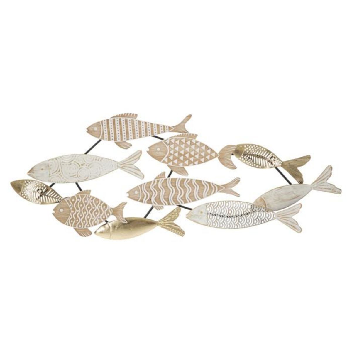 Paris Prix Décoration Murale en Métal  Fishy  118cm Multicolore
