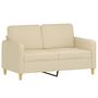 Voir la diapositive 3 : VIDAXL Ensemble de canapes 2 pcs avec coussins creme tissu