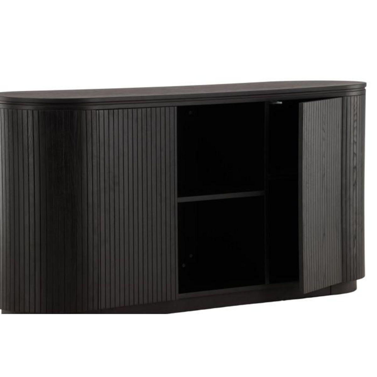 Paris Prix Buffet Design Nervuré  Fjallbacka  160cm Noir