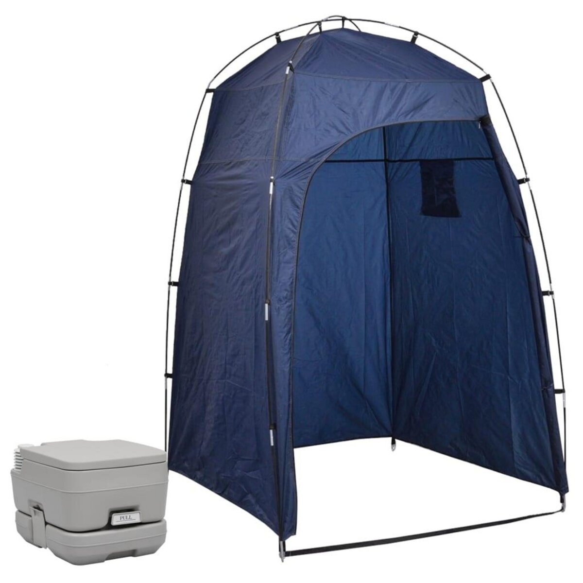 VIDAXL Toilette portable de camping avec tente 10+10 L pas cher 