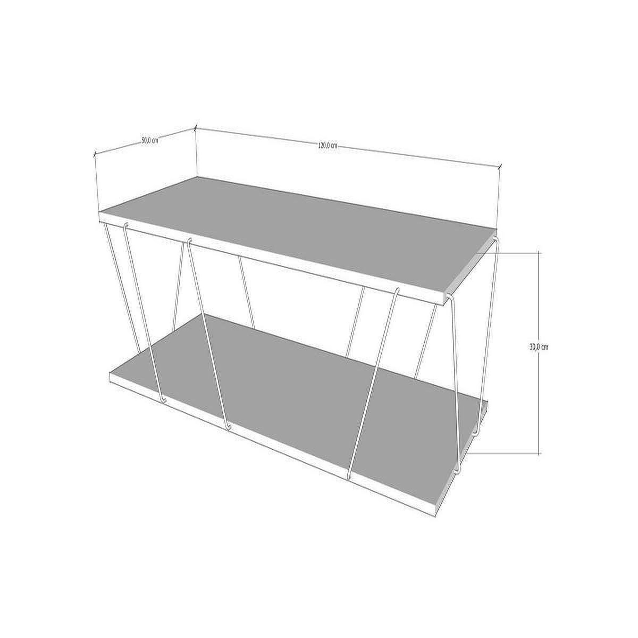 Habitat et Jardin Table basse en bois  zisino  - 120 x 50 x 30 cm - gris anthracite