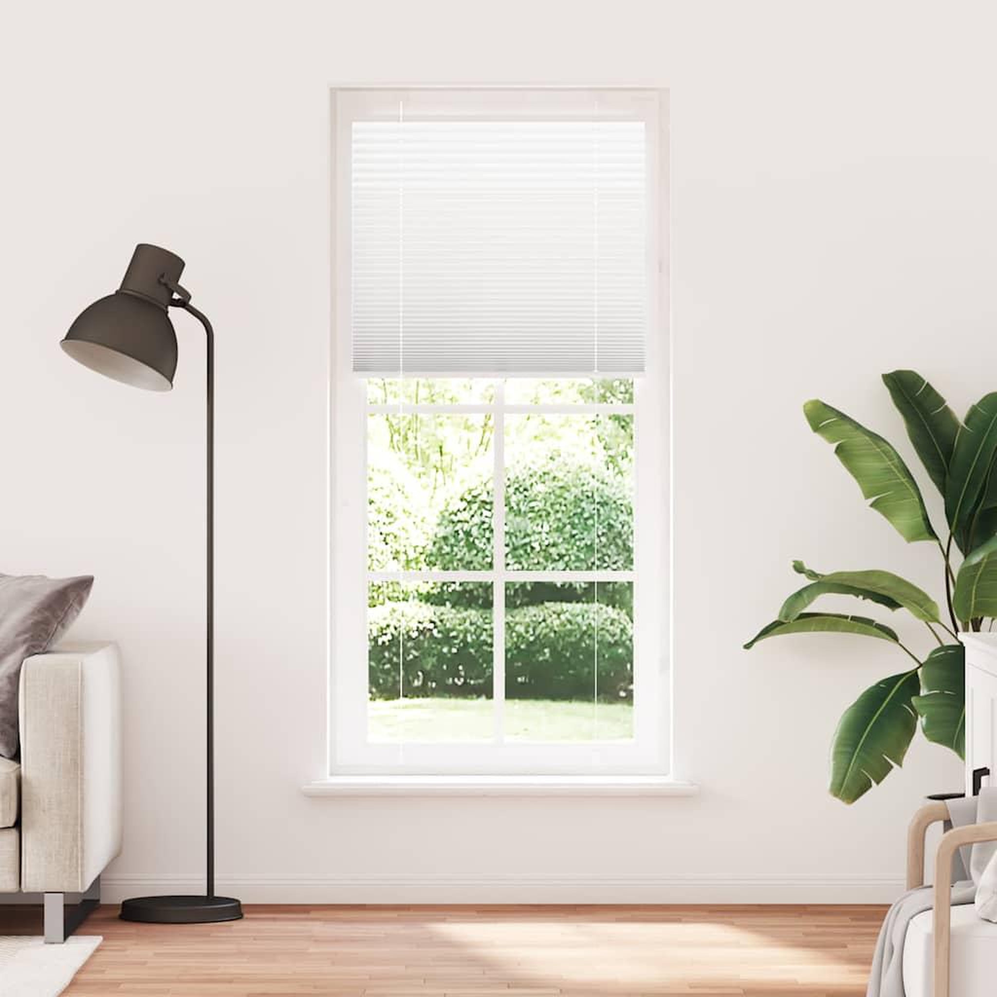 Voir la diapositive 2 : VIDAXL Store plisse blanc 90x200 cm largeur du tissu 89,4 cm polyester