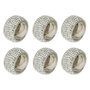Voir la diapositive 1 : Paris Prix Lot de 6 Ronds de Serviette  Diamant  6cm Argent