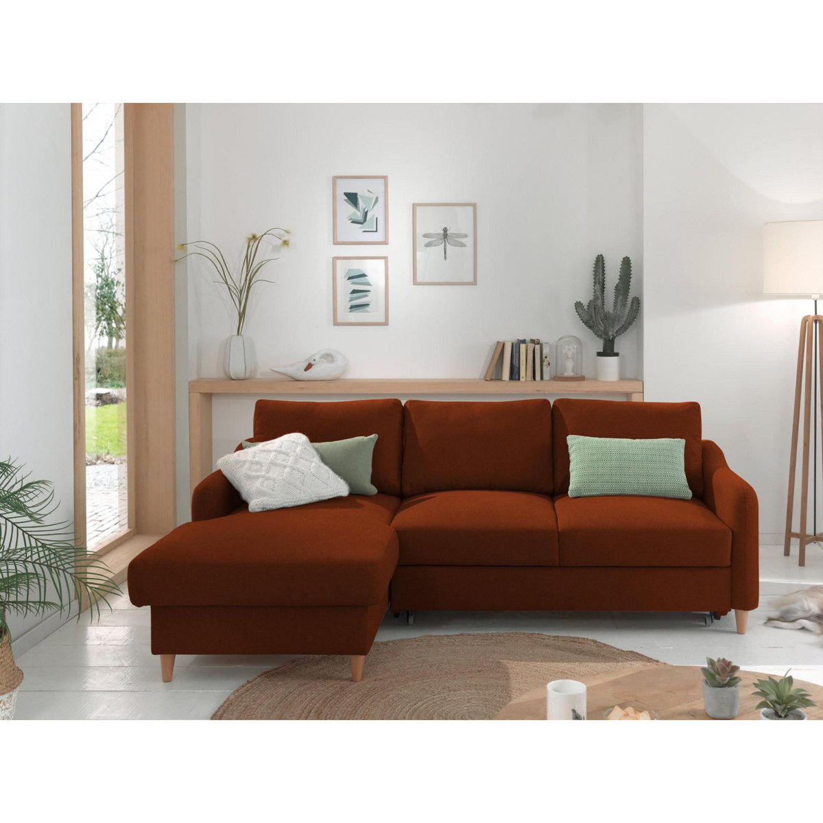 LISA DESIGN Will - canapé d'angle gauche - convertible avec coffre - 4 places - en tissu