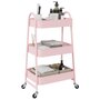 Voir la diapositive 1 : VIDAXL Chariot de rangement a 3 niveaux rose 42x41,5x77 cm acier